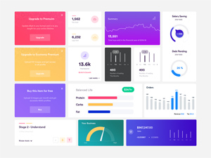Dashboard Elements UI Kit – Free PSD