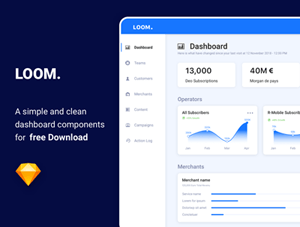 Dashboard UI Components made in Sketch