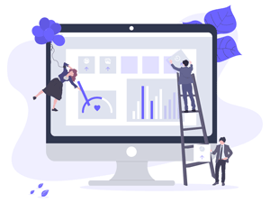 Data Trends SVG Illustration