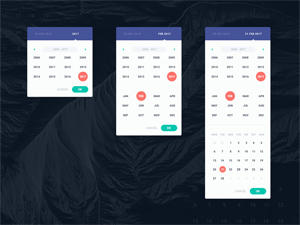 Date Range Picker UI – PSD Freebie