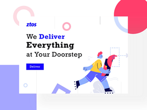 Delivery Service Website Hero Header