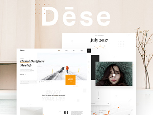 Dese Landing Page Adobe XD Template