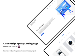 Design Agency Landing Page – Adobe Xd Template