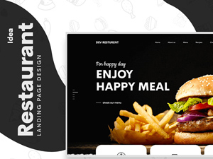 Restaurant Website Template PSD