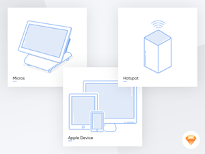 Device Illustrations made in Sketch