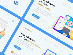 Digital Agency Landing Page – Sketch Freebie