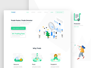 Digital Currency Trading Platform Landing Page Template For Adobe Xd