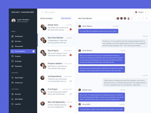 Direct Messages Dashboard Screen – Free Sketch
