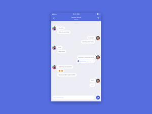 Direct Messaging App UI – Free PSD
