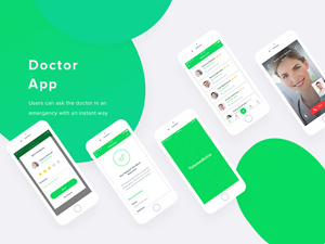 Doctor Mobile App: Free PSD