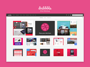 Dribbble Preview Mockup – PSD Freebie