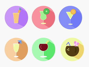 Drinks Icons – PSD Freebie