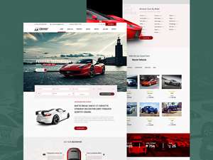 Driving Car Showroom Website Template – Free PSD