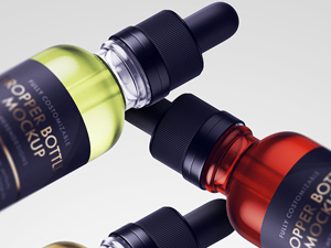 Dropper Bottle Mockup – Free PSD
