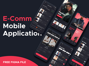 E-Commerce Mobile App Kit Dark Version
