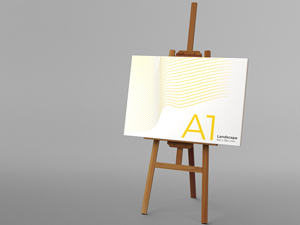 Easel & Canvas Scene Mockup – PSD Freebie