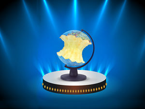 Eaten Apple Globe Effect: Free PSD