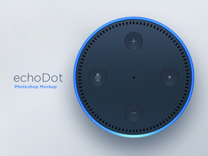 Echo Dot Illustration Design – PSD Freebie