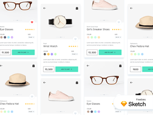 eCommerce App Product Screens – Sketch Resource