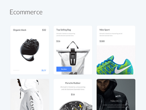 Ecommerce UI Kit – Cards Layout