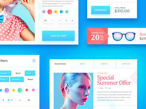 Ecommerce UI Kit – PSD Freebie