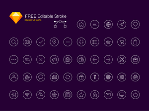 Editable Stroke Icons by Renato Mattos