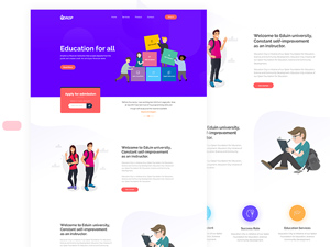 Education Website Template: Free PSD
