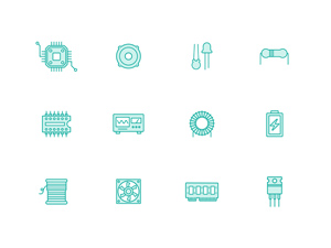 Electronics Components Icons
