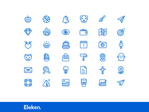 Eleken Icon Set – PSD Freebie