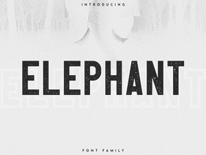 Elephant Font Family – Outline Version