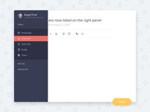 Email Sidebar UI – Sketch Resource
