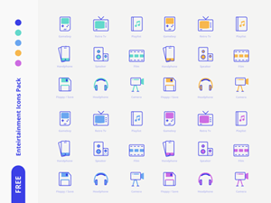 Entertainment Icons Pack for Sketch
