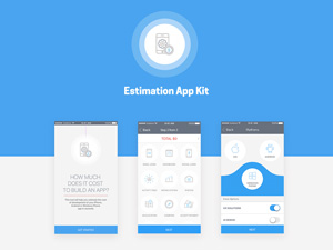 Estimation App UI kit: Free PSD