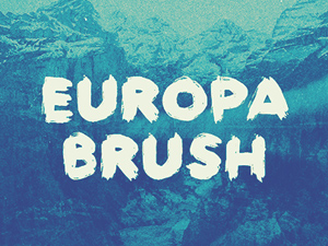 Europa Brush – Free Textured Brush Font