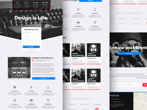Evenire Lite Event Website PSD