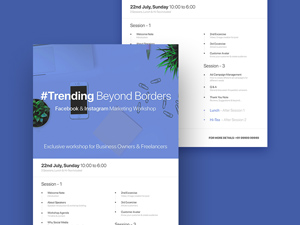 Event Agenda Design Template PSD