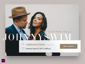 Event Box – Free Adobe XD