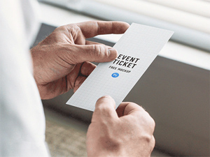 Event Ticket Mockup – PSD Freebie