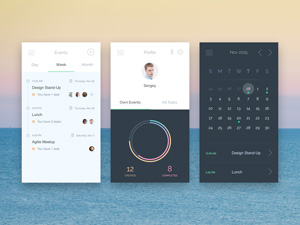 Events App : Free PSD