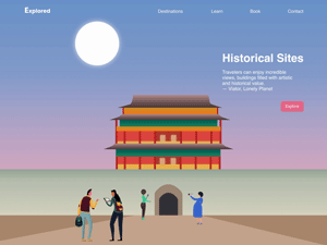 Travel Site Website Illustrations