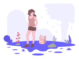 Exploring Hike SVG Illustration