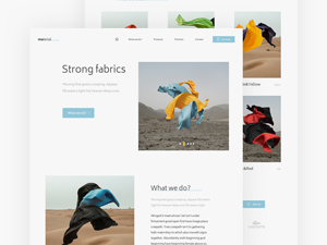 Fabric Landing Page template – Sketch Freebie
