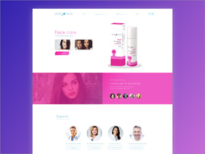 Face Care Landing Page – Free Sketch