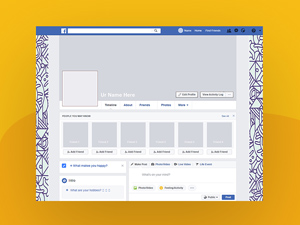 Facebook 2018 Profile Cover Mockup: Free PSD