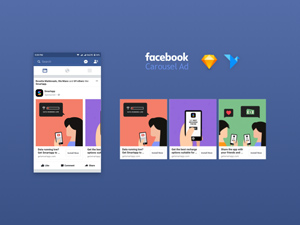 Facebook Carousel Ad Mockup – Sketch Freebie