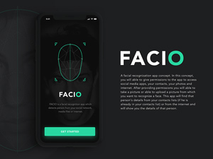 Facial Recognition App Design – PSD Freebie