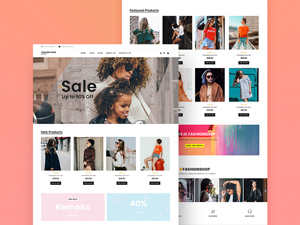 Fashion Shop Website Template PSD
