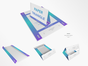 Faux 3D Paper Triangle Template for Sketch