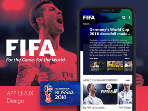 FIFA World Cup 2018 App Concept PSD