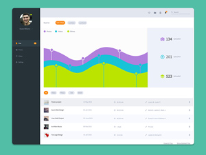 File Dashboard : Free PSD